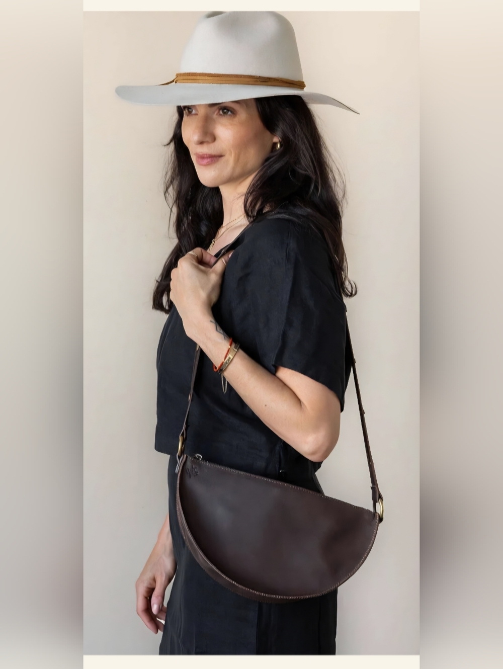 Lyons Leather Co. Biggie Bee Sling / Crossbody In Expresso